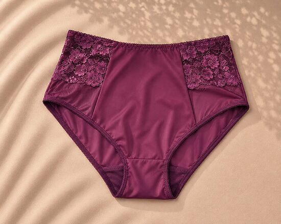 Plum-colored panties